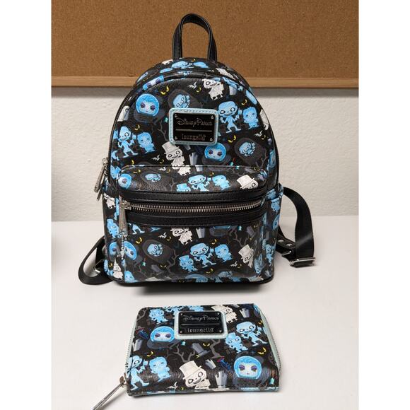 Disney Parks LOUNGEFLY Funko Pop 2021 HAUNTED MANSION Mini Backpack + Wallet main image 9